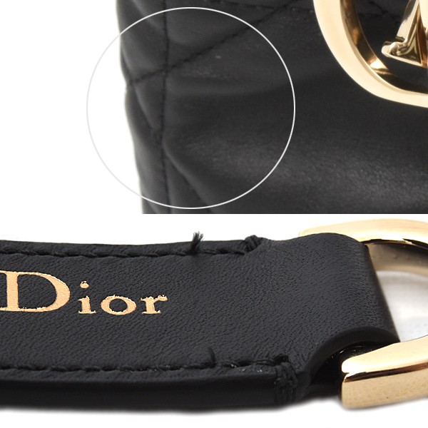 クリスチャンディオール バッグ レディース トゥジュール バーティカル スモール トートバッグ 2WAY カーフ ブラック Christian Dior M2835OSNW 中古