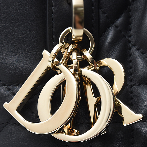 クリスチャンディオール バッグ レディース トゥジュール バーティカル スモール トートバッグ 2WAY カーフ ブラック Christian Dior M2835OSNW 中古