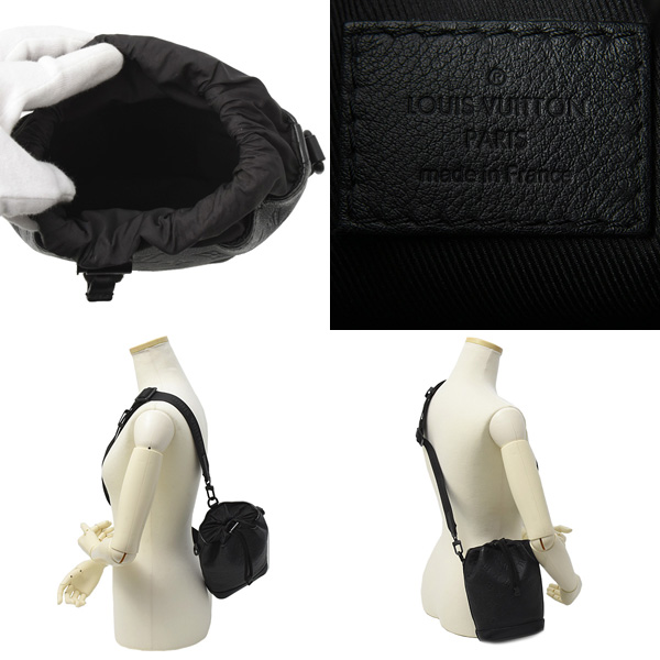 ルイヴィトン バッグ メンズ ノエ・スリング ショルダーバッグ ボディバッグ 巾着 モノグラムシャドウ Louis Vuitton M82248 中古