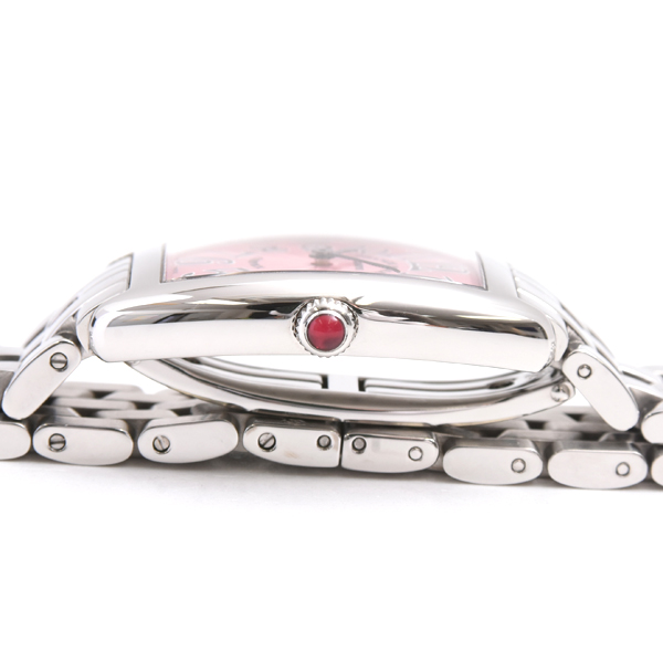 フランクミュラー 時計 レディース トノーカーベックス 電池式 ビンクギョーシェ ステンレス FRANCK MULLER 1752QZ ステンレス 中古