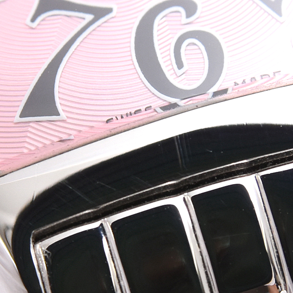 フランクミュラー 時計 レディース トノーカーベックス 電池式 ビンクギョーシェ ステンレス FRANCK MULLER 1752QZ ステンレス 中古