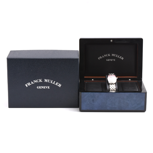 フランクミュラー 時計 レディース トノーカーベックス 電池式 ビンクギョーシェ ステンレス FRANCK MULLER 1752QZ ステンレス 中古