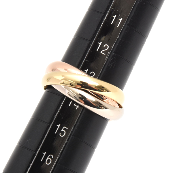 カルティエ 指輪 レディース トリニティ リング 54号 ゴールド Cartier 750YG×WG×PG 中古