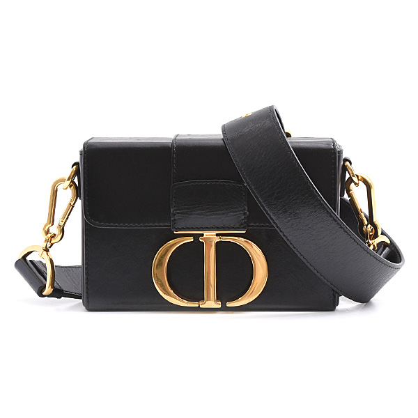 クリスチャンディオール バッグ レディース Dior 30 モンテーニュ ボックス ショルダーバッグ カーフスキン ブラック Christian Dior 中古