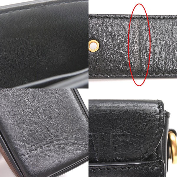 クリスチャンディオール バッグ レディース Dior 30 モンテーニュ ボックス ショルダーバッグ カーフスキン ブラック Christian Dior 中古