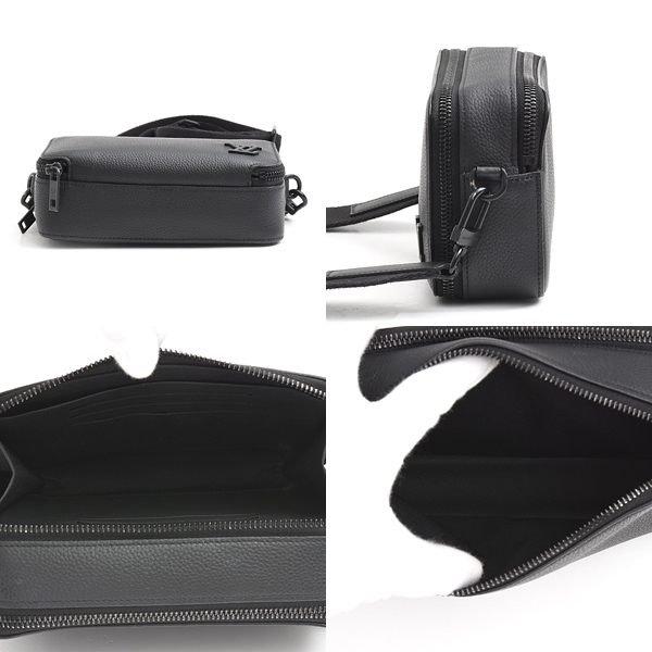 ルイヴィトン バッグ メンズ LVアエログラム アルファ ウェアラブルウォレット 2WAY ショルダーバッグ レザー ブラック Louis Vuitton M59161 中古