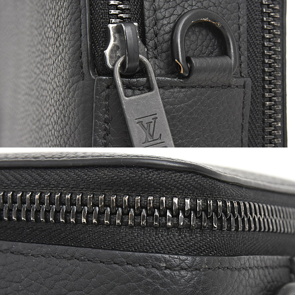 ルイヴィトン バッグ メンズ LVアエログラム アルファ ウェアラブルウォレット 2WAY ショルダーバッグ レザー ブラック Louis Vuitton M59161 中古