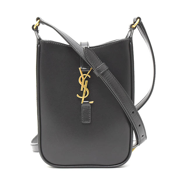 サンローラン バッグ レディース LE 5 A 7 ミニ バーティカル ショルダーバッグ レザー ブラック SAINT LAURENT 773995 中古