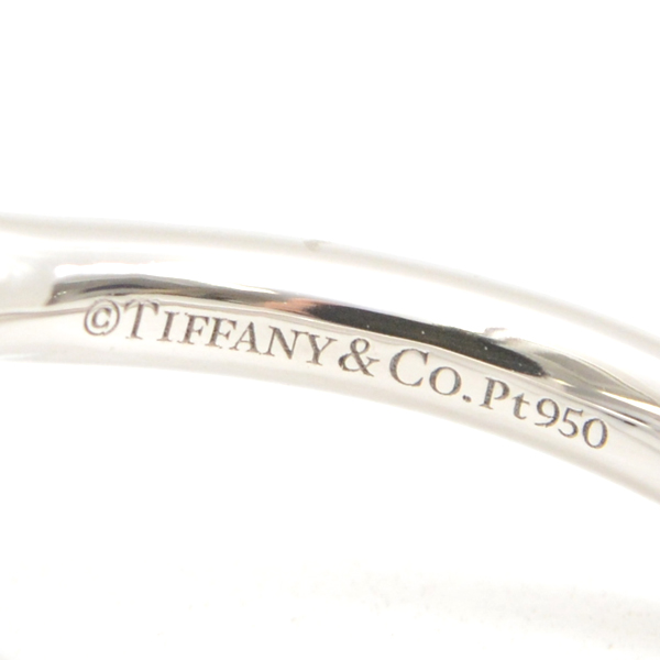 ティファニー 指輪 レディース ソレスト アクアマリン ダイヤモンド リング 8号 プラチナ TIFFANY PT950 中古