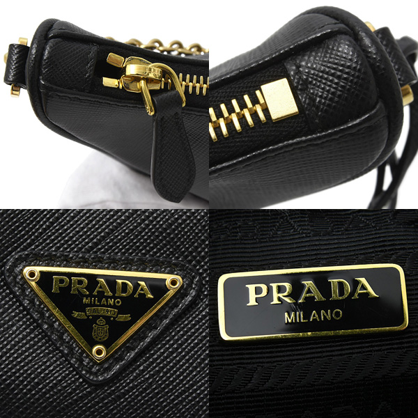 プラダ バッグ レディース Re-Edition 2005 バッグ 2WAY ショルダーバッグ サフィアーノレザー ブラック PRADA 1BH204 中古