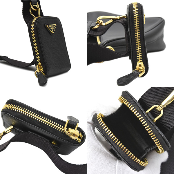 プラダ バッグ レディース Re-Edition 2005 バッグ 2WAY ショルダーバッグ サフィアーノレザー ブラック PRADA 1BH204 中古