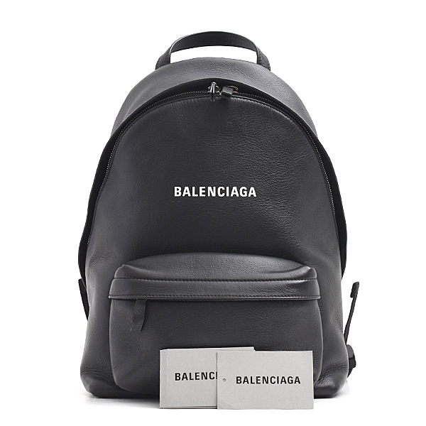 バレンシアガ バッグ メンズ レディース エブリデイ バックパック リュック レザー ブラック BALENCIAGA 552379 中古