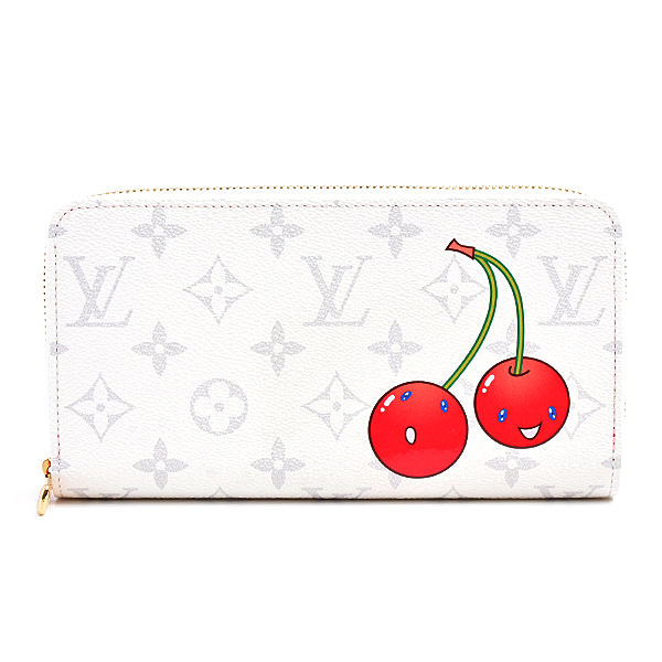 ルイヴィトン 財布 レディース モノグラム LV×TM ジッピーウォレット チェリー ホワイト レッド Louis Vuitton M14240 未使用展示品