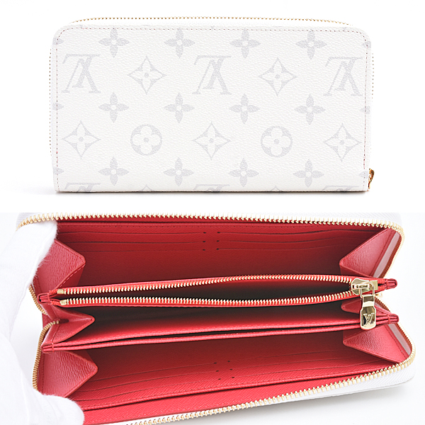 ルイヴィトン 財布 レディース モノグラム LV×TM ジッピーウォレット チェリー ホワイト レッド Louis Vuitton M14240 未使用展示品