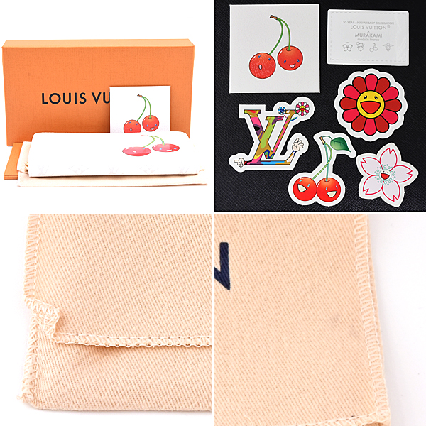 ルイヴィトン 財布 レディース モノグラム LV×TM ジッピーウォレット チェリー ホワイト レッド Louis Vuitton M14240 未使用展示品