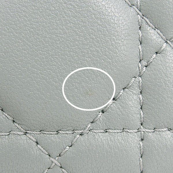 クリスチャンディオール バッグ レディース カナージュ レディディオール フォンホルダー ラムスキン ブルーグレー系 Christian Dior S0872ONMJ 中古