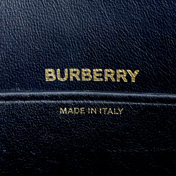 バーバリー バッグ レディース オリンピア チェーン ショルダーバッグ カーフ ブラック BURBERRY 中古