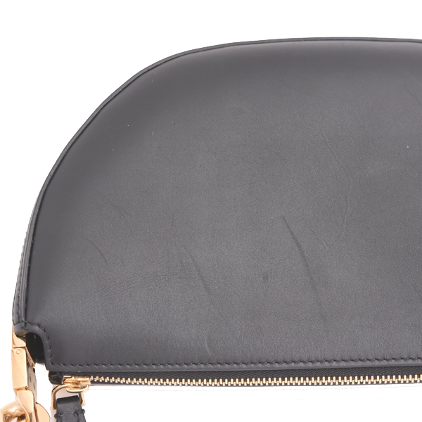 バーバリー バッグ レディース オリンピア チェーン ショルダーバッグ カーフ ブラック BURBERRY 中古