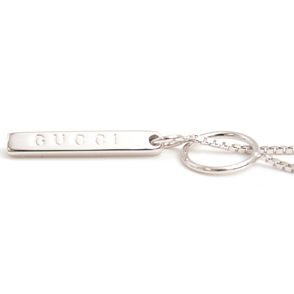 グッチ ネックレス ユニセックス ラリアット ネックレス ホワイトゴールド GUCCI 750WG 中古