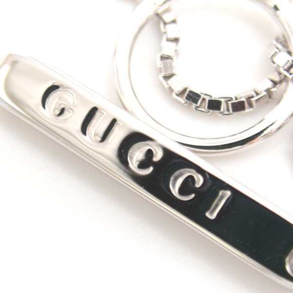 グッチ ネックレス ユニセックス ラリアット ネックレス ホワイトゴールド GUCCI 750WG 中古