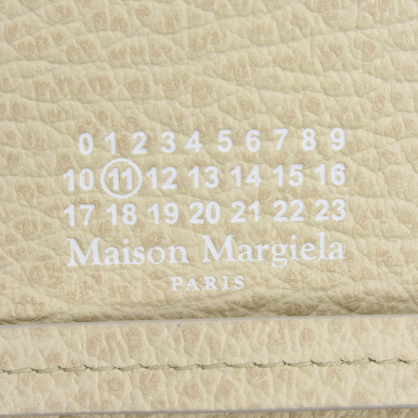 メゾンマルジェラ バッグ レディース 4ステッチ チェーンウォレット レザー グレー ベージュ Maison Margiela 中古