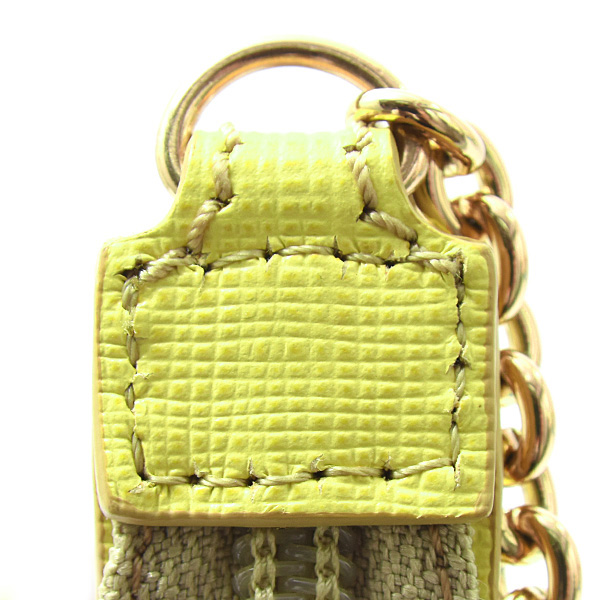 フェンディ バッグ レディ―ス アクセサリーバッグ ポーチ ズッキーノ柄 ベージュ系 PVC×レザー FENDI 8BK115 中古
