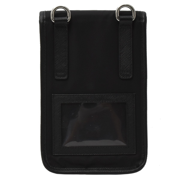 プラダ バッグ レディース フォンフォルダー ケース ショルダーバッグ テスート ブラック PRADA 2ZH109 中古