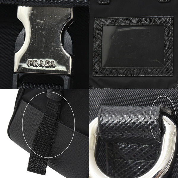 プラダ バッグ レディース フォンフォルダー ケース ショルダーバッグ テスート ブラック PRADA 2ZH109 中古