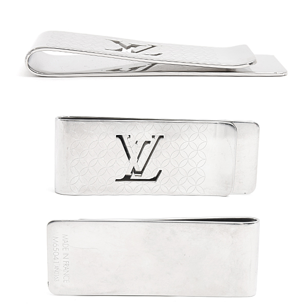 ルイヴィトン マネークリップ メンズ ビルクリップ シャンゼリゼ パンスビエ 札ばさみ ステンレススチール Louis Vuitton M65041 SS 中古
