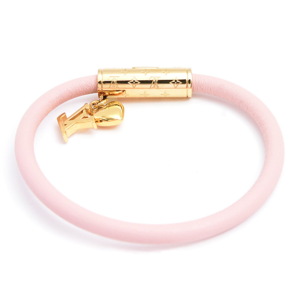 ルイヴィトン ブレスレット レディース LV プッシュ ハート ブラスレ ピンク Louis Vuitton M8702F 中古