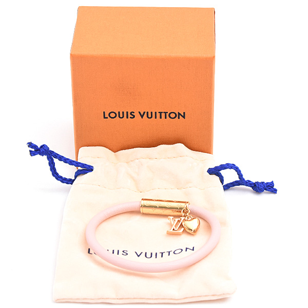 ルイヴィトン ブレスレット レディース LV プッシュ ハート ブラスレ ピンク Louis Vuitton M8702F 中古