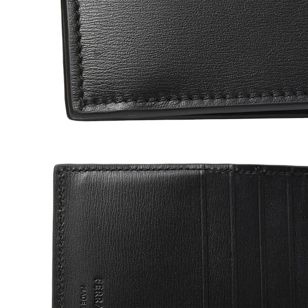 フェラガモ 財布 メンズ 2つ折り財布 レザーウォレット カーフ NERO FERRAGAMO 661329 中古