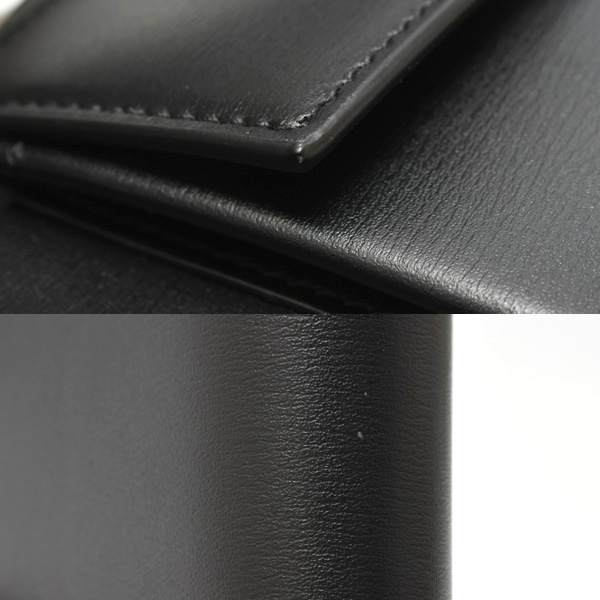フェラガモ 財布 メンズ 2つ折り財布 レザーウォレット カーフ NERO FERRAGAMO 661329 中古