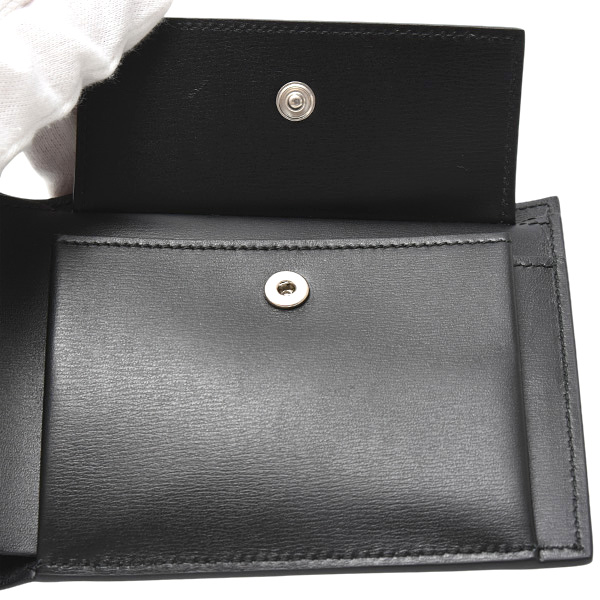 フェラガモ 財布 メンズ 2つ折り財布 レザーウォレット カーフ NERO FERRAGAMO 661329 中古