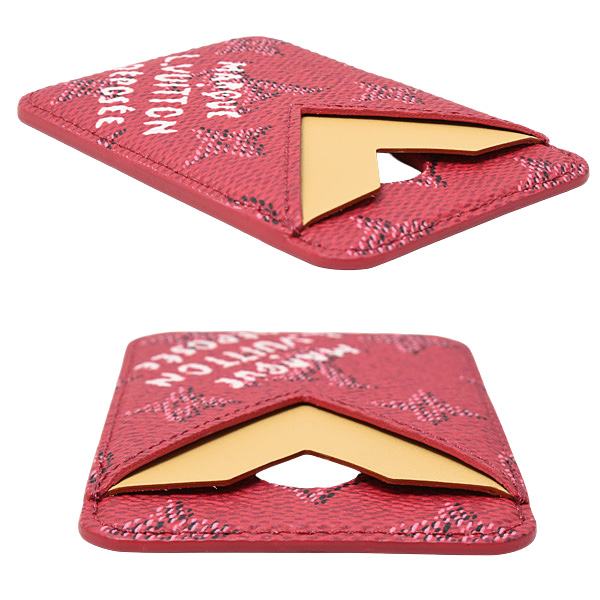 ルイヴィトン カードケース メンズ レディース ポルトカルト マグネット モノグラムヘリテージ ローズ ポンディシェリー Louis Vuitton M26944 中古