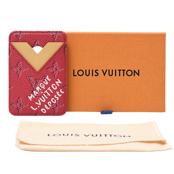 ルイヴィトン カードケース メンズ レディース ポルトカルト マグネット モノグラムヘリテージ ローズ ポンディシェリー Louis Vuitton M26944 中古