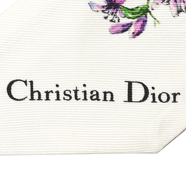 クリスチャンディオール スカーフ レディース ミッツァ スカーフ 花柄 マルチカラー×ゴールド Christian Dior OJ10487 中古