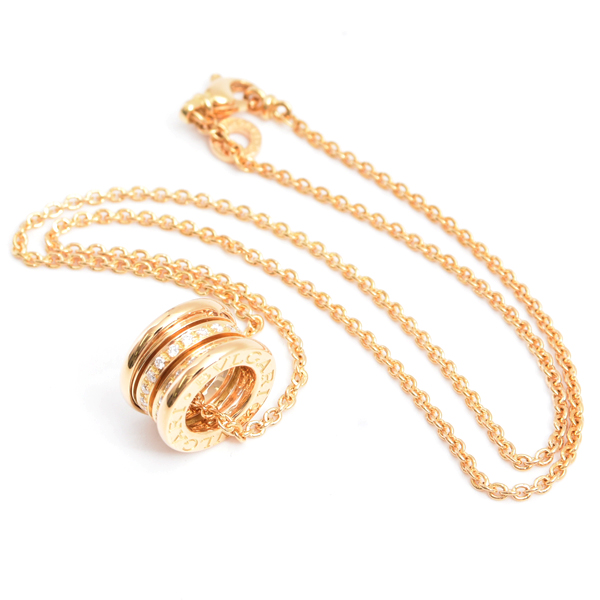ブルガリ ネックレス レディース ビー ゼロワン B-ZERO1 ダイヤモンド ネックレス イエローゴールド BVLGARI 750YG 中古