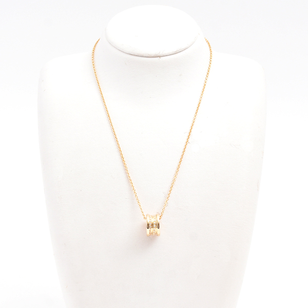 ブルガリ ネックレス レディース ビー ゼロワン B-ZERO1 ダイヤモンド ネックレス イエローゴールド BVLGARI 750YG 中古