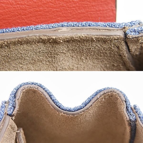 クロエ バッグ レディース ドリュー ミニ クロスボディ バッグ デニム×カーフ レッド リュック 肩掛け 2WAY Chloe CHC21SP100E27664 中古