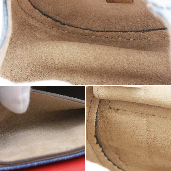 クロエ バッグ レディース ドリュー ミニ クロスボディ バッグ デニム×カーフ レッド リュック 肩掛け 2WAY Chloe CHC21SP100E27664 中古