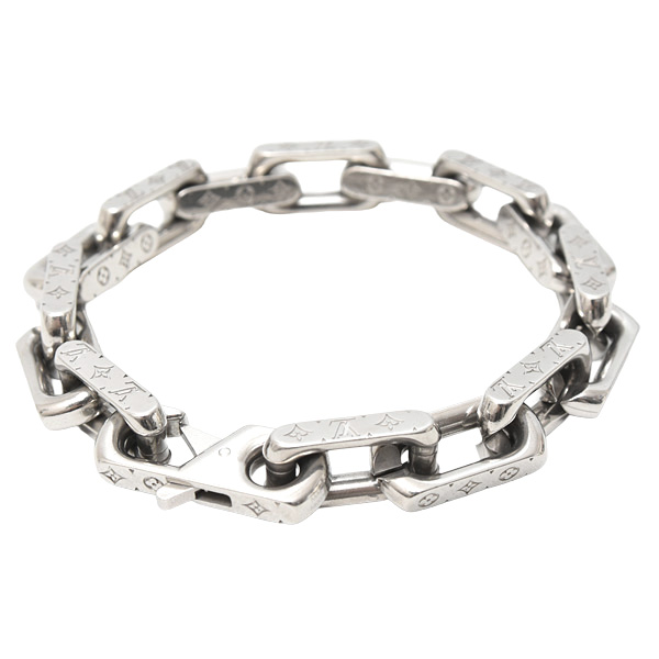 ルイヴィトン ブレスレット メンズ モノグラム チェーン モノグラム メタル Louis Vuitton M00309 中古