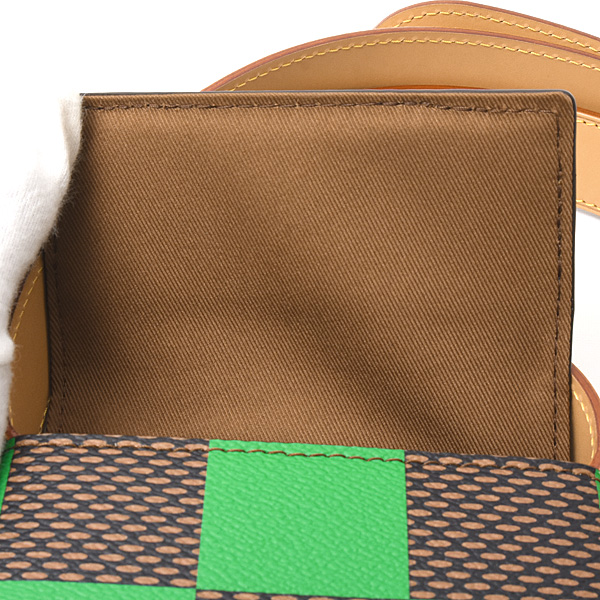 ルイヴィトン バッグ レディース ダミエ ミクロスティーマー ミニショルダーバッグ グリーン Louis Vuitton N40537 中古