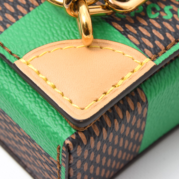 ルイヴィトン バッグ レディース ダミエ ミクロスティーマー ミニショルダーバッグ グリーン Louis Vuitton N40537 中古