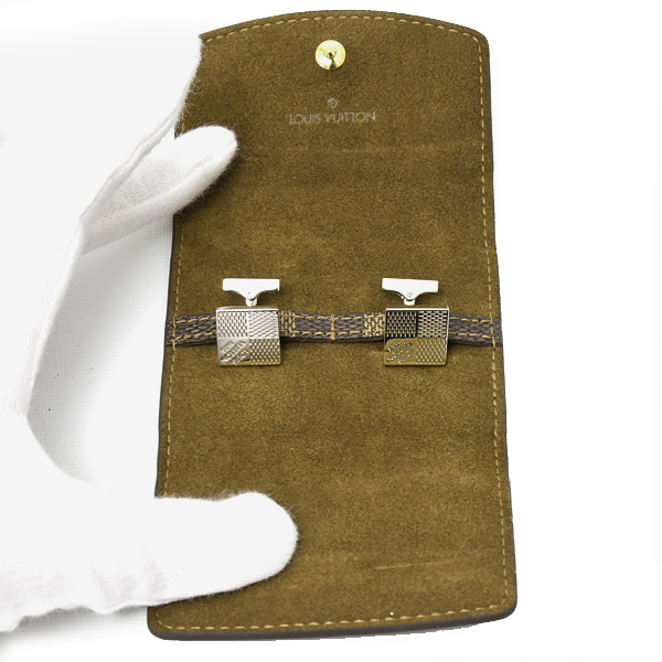 ルイヴィトン 服飾小物 メンズ ブトン ドゥ マンシェット ダミエグラフィット カフス メタル Louis Vuitton M61035 中古
