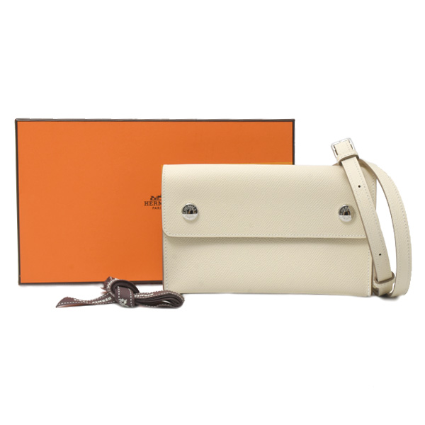 エルメス バッグ レディース スナップ トゥーゴー ショルダーバッグ K刻 ヴォーエプソン ホワイト系 HERMES 中古