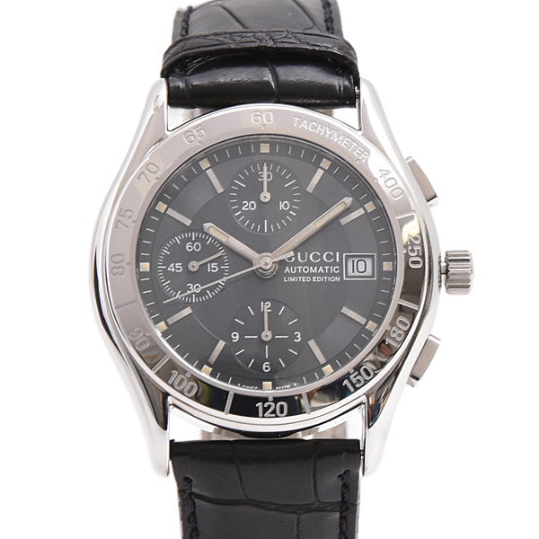 グッチ 時計 メンズ 503 クロノ リミテッドエディション オートマ 1000本限定 ステンレス GUCCI 503 SS 中古