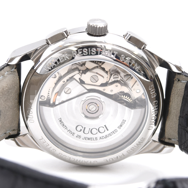 グッチ 時計 メンズ 503 クロノ リミテッドエディション オートマ 1000本限定 ステンレス GUCCI 503 SS 中古
