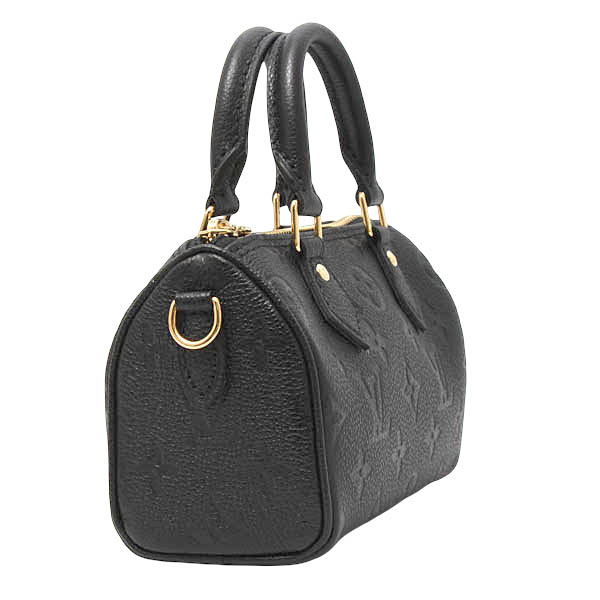 ルイヴィトン バッグ レディース モノグラムアンプラント ナノスピーディ 2WAYショルダーバッグ ブラック Louis Vuitton M82450 中古