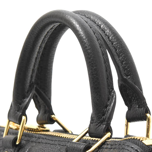 ルイヴィトン バッグ レディース モノグラムアンプラント ナノスピーディ 2WAYショルダーバッグ ブラック Louis Vuitton M82450 中古